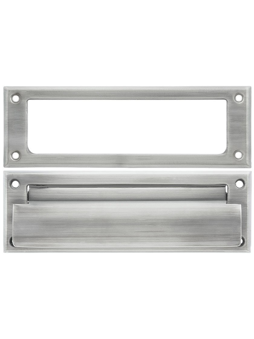 Solid Brass Letter Size Mail Slot With Open Back Plate House of